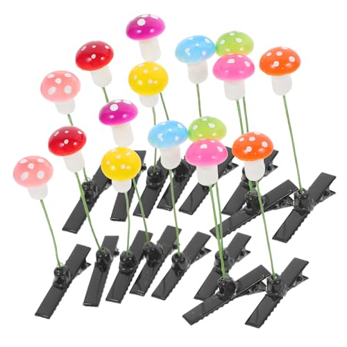MUCKLILY 30 Stück Teiliges Bunte Pilz-haarspangen Süße Kleine Haarklammern für Mädchen Cosplay Party Haar-accessoires Fester Sitz Modisches Design Leichte Dekoration von MUCKLILY