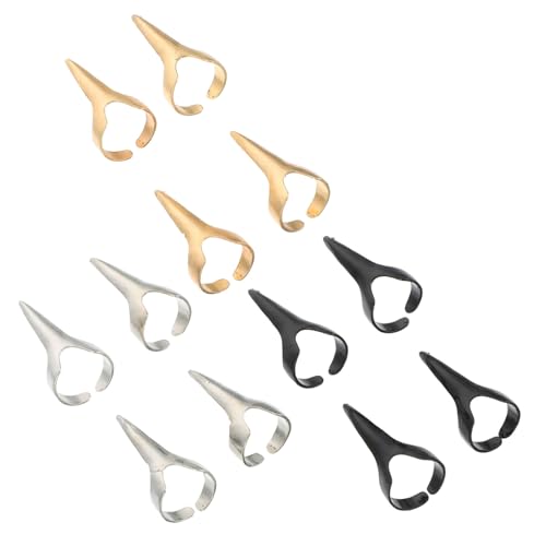 MUCKLILY 30 Stück Teiliges Metal Finger Ringe in Gold Silber und Schwarz Verstellbare Punk Party Finger Claw Ringe für Halloween Cosplay Kostüm Zubehör von MUCKLILY