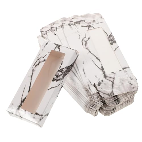MUCKLILY 30 Stück Teiliges Wimpern Aufbewahrungsbox aus Papier mit Klarsichtdeckel Leerer Lash Tray Organizer für Falsche Wimpern Langlebig und Praktisch für Beauty Salon und Persönliche von MUCKLILY