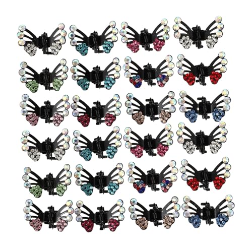 MUCKLILY 36 Stück Teiliges Kleine Haarklammern mit Strasssteinen Langlebige Abs clips für Damen und Mädchen Bunte Haarklammern für Verschiedene Frisuren für Alltag Reisen und Styling von MUCKLILY