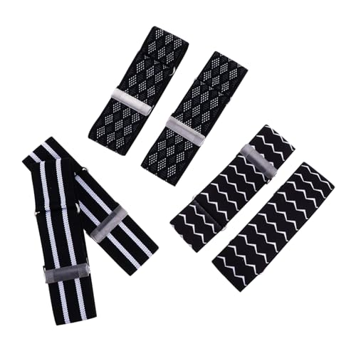 MUCKLILY 3Paare Verstellbare Hemd Manschetten Armbänder Elastische Armbinden für Frauen Männer Wiederverwendbare Armringe mit Metallschnallen für Partys Alltagskleidung von MUCKLILY