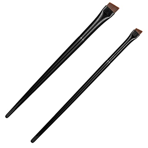 MUCKLILY 3Sätze Make Up Pinsel Teilig Abgewinkelte Eyeliner und Augenbrauenbürsten Ultra Dünn Tragbar für Präzises Auftragen Augenbrauen und Eyeliner für Profis von MUCKLILY