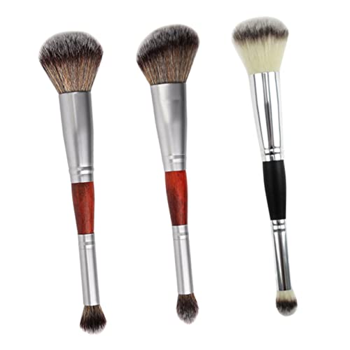 MUCKLILY 3Stücke Doppelkopfbürste für Lidschatten und Make Up Zubehör für für Zuhause und Unterwegs mit Weichen Borsten für Komfortable Anwendung von MUCKLILY