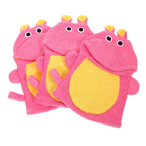 MUCKLILY 3stücke Körper Wäscher Peeling Haut Massage Schwamm Pinsel Handschuhe Mitts Für Junge Mädchen Junge Mädchen Duschbürste Duschbürste Duschschwamm von MUCKLILY