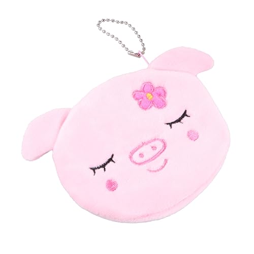 MUCKLILY 3stücke Kuschelweiche Plüsch-münzbörse Pig-Design Mit Reißverschluss Und Schlüsselanhänger Für Mädchen Leicht Tragbar Für Schule Und Alltag von MUCKLILY