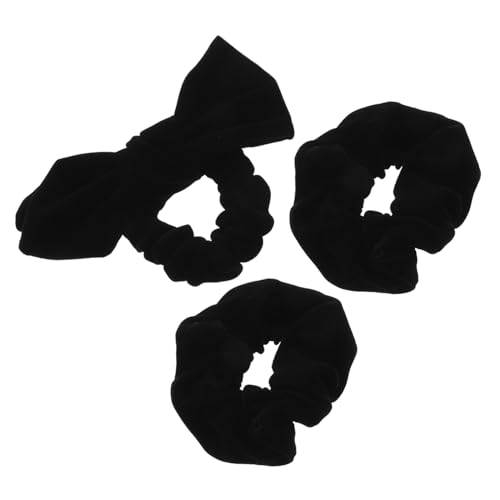 MUCKLILY 3stücke Haarband Mit Schleife Haargummis Für Mädchen Haarschmuck Mit Perlen Pferdeschwanzhalter Haarringe Und Haarbänder Modisch Und Praktisch Passt Frisur von MUCKLILY