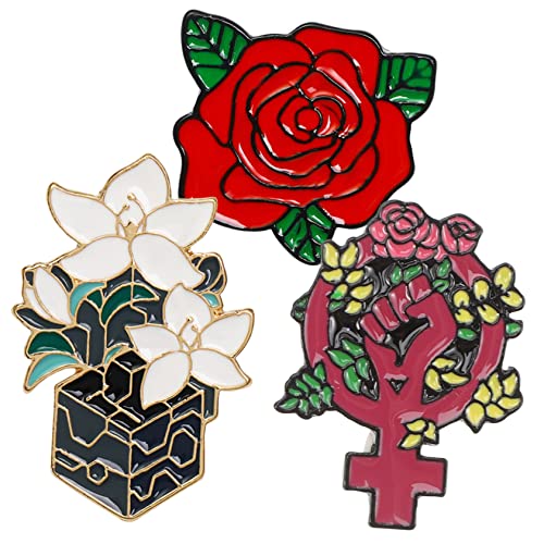 MUCKLILY 3 Stück Feministische Brosche Pin Gebärmutter Pin Rucksack Abzeichen Legierung Kreatives Design Für Frauen Feminismus Dekorative Brosche Für Kleidung von MUCKLILY