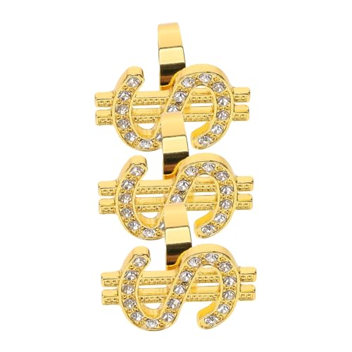 MUCKLILY 3Stücke Teiliges Schild Ring für Cosplay Maskerade Glänzende Goldene für Themenpartys Karneval Besondere Anlässe Stilvolle Accessoires von MUCKLILY