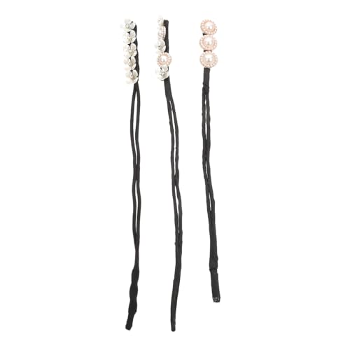 MUCKLILY 3stücke Perlen Haarknotenformer Haarstyling-werkzeuge Für Mühelose Duttfrisuren Für Und Mädchen Designs Perlen Blumen Und -varianten von MUCKLILY