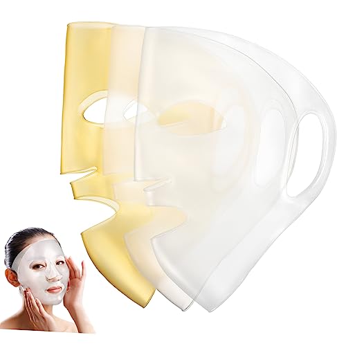 MUCKLILY 3stücke Silikon Gesichtsmaske Abdeckung Wiederverwendbar Feuchtigkeitsspendend Mit Ohrhaken Für Salon Und Heimgebrauch Design von MUCKLILY