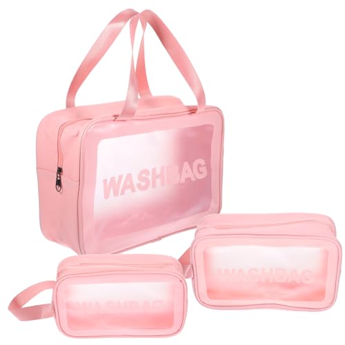 MUCKLILY 3stücke Transparente Reise-Make-up-Tasche Für Damen Mit Durchsichtigen Kulturbeuteln Reiseutensilien in Reisegröße Zum Organisieren Von Kosmetika Und Toilettenartikeln von MUCKLILY