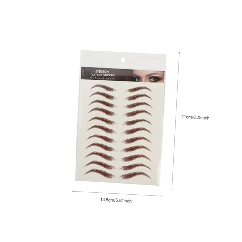 MUCKLILY 4 Blätter Wasserfeste Temporäre Augenbrauen-tattoos Realistische Imitation Selbstklebende Fake Brow Sticker Wiederverwendbar und Hautfreundlich von MUCKLILY