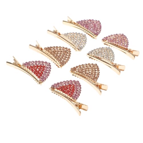 MUCKLILY 4 Paare Katzenohren Haarspangen mit Funkelnden Strasssteinen Langlebige Hautfreundliche Haarklammern für Mädchen Modische Glitzernde Haarclips in Verschiedenen Farben von MUCKLILY