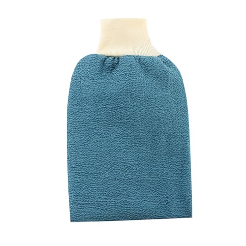 MUCKLILY 4 STÜCKE Doppelseitige Peeling handschuhe Badetücher Extra Dicke Weiche Waschhandschuhe zum Sanften Hautpeeling Leicht Kompakt Praktische Badezubehör für Zuhause Zufällige Farbe von MUCKLILY