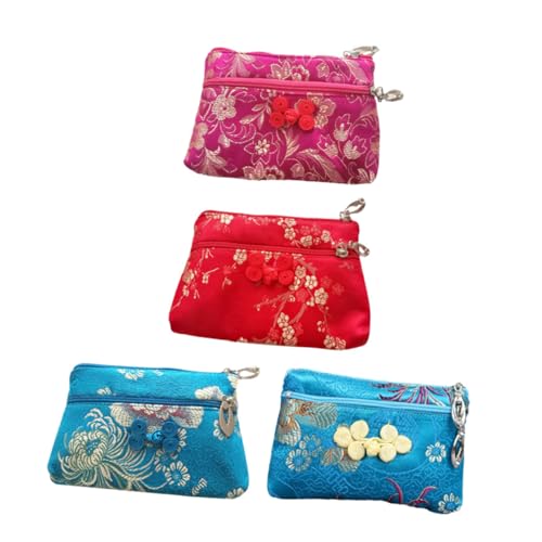 MUCKLILY 4 STÜCKE Teiliges Chinesischer Seidenbeutel mit Reißverschluss Kleine Schmuck Münztaschen Dekorativ und Langlebig Geeignet für Frauen Geschenk Partygebrauch Zufällige Farbe MUCKLILY 4 STÜCKE Teiliges Chinesischer Seidenbeutel mit Reißverschluss Kleine Schmuck Münztaschen Dekorativ und Langlebig Geeignet für Frauen Geschenk Partygebrauch Zufällige Farbe von MUCKLILY