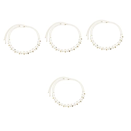 MUCKLILY 4 Sätze Damen Bauchkette Mit Strass Verstellbare Hüftkette Für Boho Stil Körperkette Robustem Material Für Sommeroutfits Und Strandmode 2 Stück * 4 von MUCKLILY