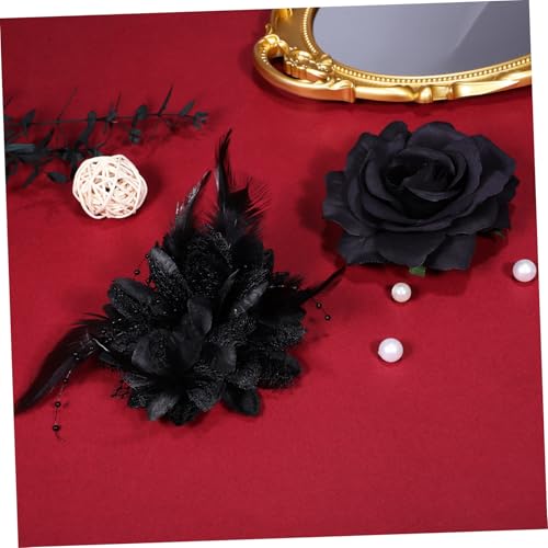 MUCKLILY 4 Stück Blumen Haarklammern Haarschmuck für Damen und Teenager Elegante Stabile Haarklammern aus Edelstahl und Modische Haarspangen für Alltag und Party von MUCKLILY