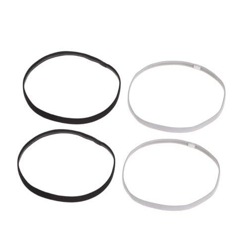 MUCKLILY 4 Stück Elastische Yoga Stirnbänder Sport Haarbänder Schwarz Atmungsaktiv Rutschfest für Damen und Herren Fitness Laufen Gym Basketball Yoga Outdoor Aktivitäten von MUCKLILY