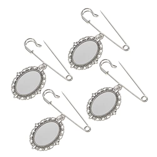 MUCKLILY 4 Stück Grad-Anstecknadel weihnachtsbrosche brosche weihnachten Mode Brosche Fälschung Abschluss ihr Broschennadel mit Wärmeübertragungsdruck Brosche Zinklegierung Silver von MUCKLILY