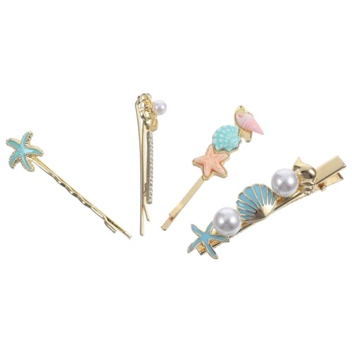 MUCKLILY 4 Stück Haarklammern Metall Haarspangen Damen Dekorative Bobby Pins für Dünnes und Dickes Haar Geschenkidee für Weihnachten und Besondere Anlässe von MUCKLILY