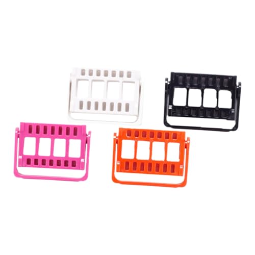 MUCKLILY 4 Stück Nail Drill Bits Aufbewahrungsbox Polierbits Organizer Nagelstudio Zubehör Nagelfräser Ständer für Nagelkünstler DIY und Profis in Schwarz Rosa Orange von MUCKLILY