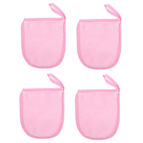 MUCKLILY 4 Stück Praktische Teilige Gesichtsreinigungshandschuhe aus Weichem Material Wiederverwendbar mit Make Up Entferner Kompatibel Sanftes Entfernen von Kosmetikpuder für Damenpflege von MUCKLILY