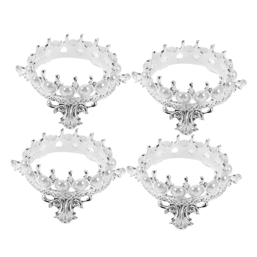 MUCKLILY 4 Stück Teiliges Crown Nagelpinselhalter mit Retro-perlendekor Langlebiger Maniküre Stifthalter für Nagelkunstwerkzeuge Kompakter Organizer für Nagelpflege und Heimgebrauch von MUCKLILY