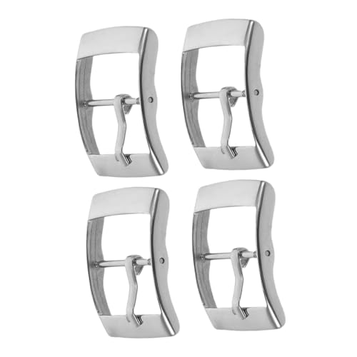 MUCKLILY 4 Stück Teiliges Edelstahl-uhrenverschluss Rechteckige Schnalle mit Sicherem Halt Komfortabel Leicht Schnelle Armbandwechsel Kompatibel für Verschiedene Uhrenarmbänder Langlebiges von MUCKLILY
