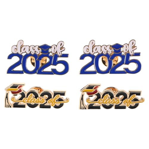MUCKLILY 4 Stück Teiliges Graduation Cap Broschen Stilvolle Abschluss Anstecker für Klasse Langlebige Akademische Schmuck Pins Vielseitig für Abschlussfeier Partydeko und Alltagsmode von MUCKLILY