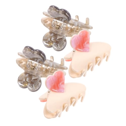 MUCKLILY 4 Stück Teiliges Große Herz haarklammern aus Acetat Sanfte Haarklammer für Dickes und Dünnes Haar Vielseitiger Haarschmuck für Frauen und Mädchen Eleganter Look für Alltag und von MUCKLILY