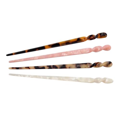 MUCKLILY 4 Stück Teiliges Haarnadeln aus Retro Vintage Hair Chopstick Dekorative Leichte Langlebige Haarklammern für Damen mit Elegantem Design Geeignet für Mittellanges und Langes Haar von MUCKLILY