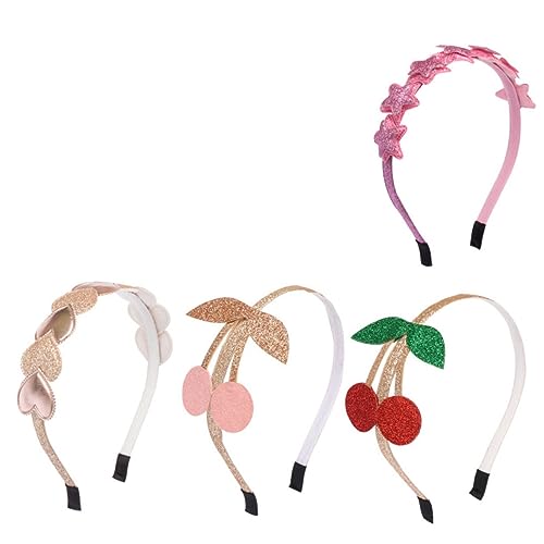 MUCKLILY 4 Stück Teiliges Haarreif mit Kirsch Stern design Leichte Party haarschmuck für Mädchen Rutschfest und Kreativ für Cosplay und Festliche Anlässe Zufällige Farbe Zufällige Farbe von MUCKLILY