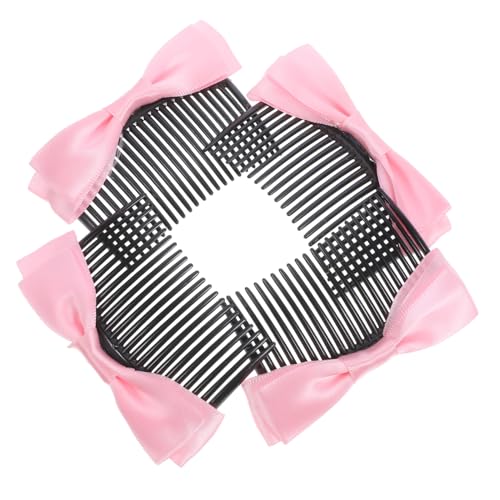 MUCKLILY 4 Stück Teiliges Haarschmuck Frauen Dekorative Französische Seitenkämme mit Schleifen design Praktischer Haarkamm zum Frizz bändigen und Stilvollen Haarstyling für Mädchen und von MUCKLILY