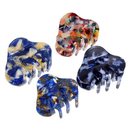 MUCKLILY 4 Stück Teiliges Kleine Rutschfeste Krallen haarklammern für Dickes Haar Stilvolle Acetat haarklammern für Damen Komfortabel und Vielseitig für Schicke Frisuren von MUCKLILY