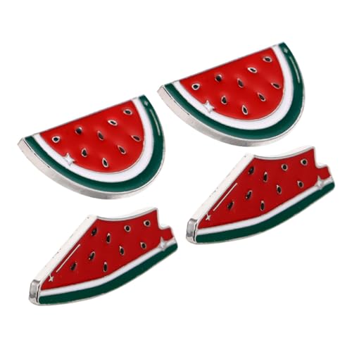 MUCKLILY 4 Stück Teiliges Lustige Wassermelonen Emaille Pins Kreative Langlebige Broschen in Fruchtform Modische Accessoires für Kleidung Tasche Mütze Widerstandsfähig und Farbecht von MUCKLILY