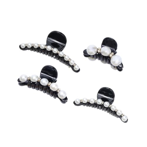 MUCKLILY 4 Stück Teiliges Perlen S xl Starker Grip Rutschfest Langlebig für Frauen Mädchen Haarspangen Haarklammern Haarklammer Haar Catch Barrette von MUCKLILY