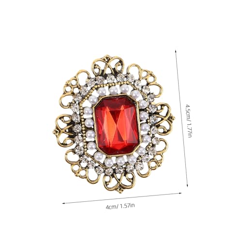 MUCKLILY 4 Stück Teiliges Vintage Broschen für Damen Legierung mit Strass und Perlen Retro Stil Schmuck Hochzeit Anstecknadeln für Braut und Festliche Anlässe Vielseitige Korsagen Broschen von MUCKLILY