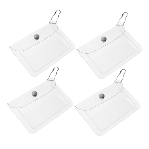 MUCKLILY 4stücke Transparente Mini-münzbörse Praktische Aufbewahrung Für Münzen Karten Und Kopfhörer Leicht Und Tragbar Für Schule Büro Und von MUCKLILY