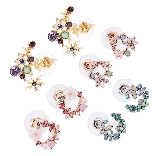 MUCKLILY 4 Paar Vintage Ohrringe für Mädchen Strass Ohrstecker Damen Ohrringe für Frauen Kleine Ohrstecker MUCKLILY 4 Paar Vintage Ohrringe für Mädchen Strass Ohrstecker Damen Ohrringe für Frauen Kleine Ohrstecker von MUCKLILY