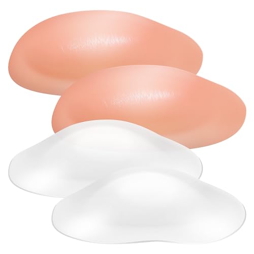 MUCKLILY 4Paare Silikon Schulterpolster für Damen Selbstklebend Rutschfest Transparent Sicherer Halt für Kleidung für Verschiedene Styles Anlässe von MUCKLILY