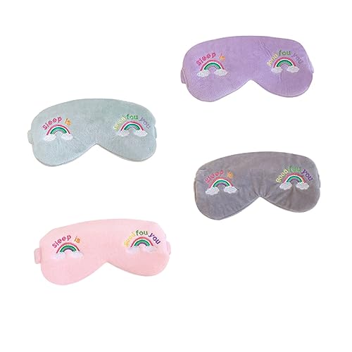 MUCKLILY 4stücke Schlafende Augenmaske Aus Waschbar Und Leicht Mit Gummiband Für Optimalen Sitz Für Mädchen Frauen Und Mütter Um Natürlich Licht Zu Blockieren Und Erholsamen Zu Für Reisen c von MUCKLILY