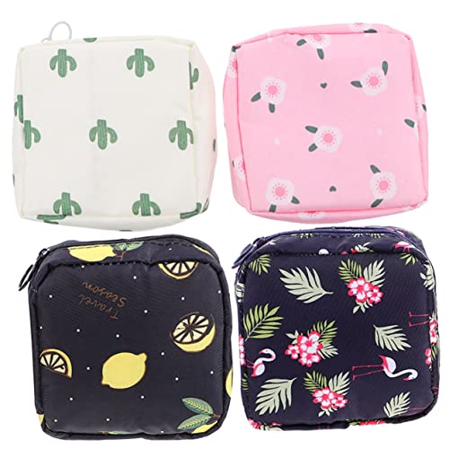 MUCKLILY 4stücke Toiletry Bag Hygienebeutel Für Menstruation Beutel Für Menstruationsbinden Lippenstift-wechselbeutel Taschen Mit Großem Fassungsvermögen Damen-periodentasche Behälter von MUCKLILY