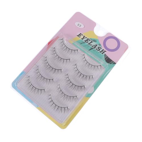 MUCKLILY 5 Paare Natürliche Weiche Künstliche Wimpern Damen Wimpernverlängerung Leicht Curling Natürliches Volumen Einfach Aufzukleben Für Tägliches Make up von MUCKLILY