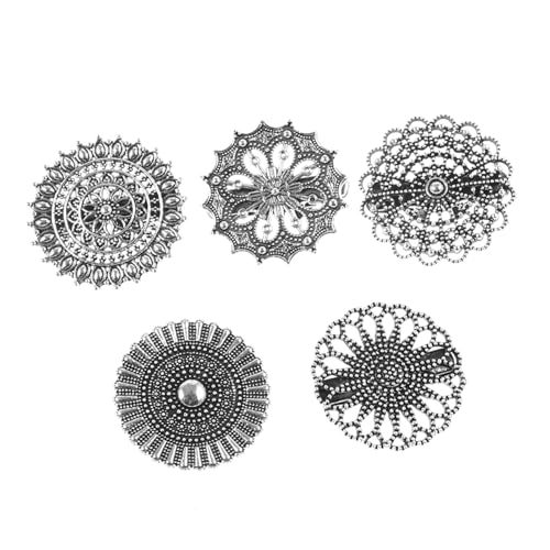 MUCKLILY 5 Stück Broschen Clips Für Damen Vintage Schal Clips Metall Kleidungsclips Elegant Praktisch Für Pullover Blusen Strickjacken Für Formelle Anlässe Und Alltag von MUCKLILY