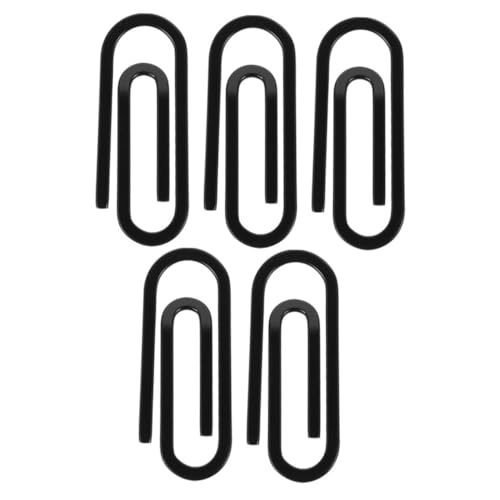 MUCKLILY 5 Stück Edelstahl Geldklammern Design Minimalistischer Kartenhalter für Kreditkarten Banknoten Fronttasche Business Büro Alltag Schwarz von MUCKLILY
