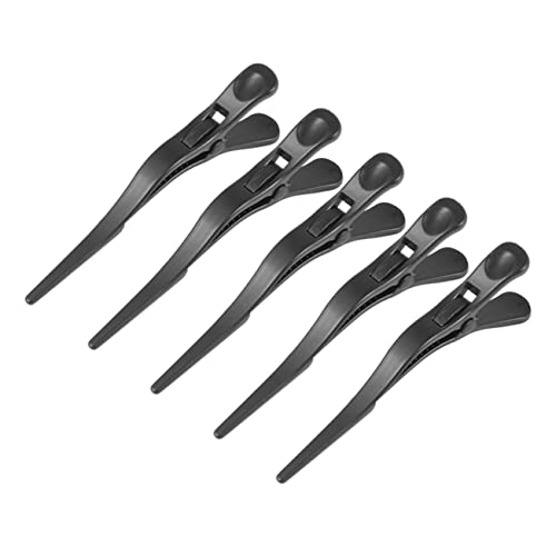 MUCKLILY 5 Stück Friseur Clips Haarschneideklammern Für Professionelles Haarstyling Krokodilklemmen Kunststoff Transparent Für Damen Salonbedarf Haarschmuck von MUCKLILY