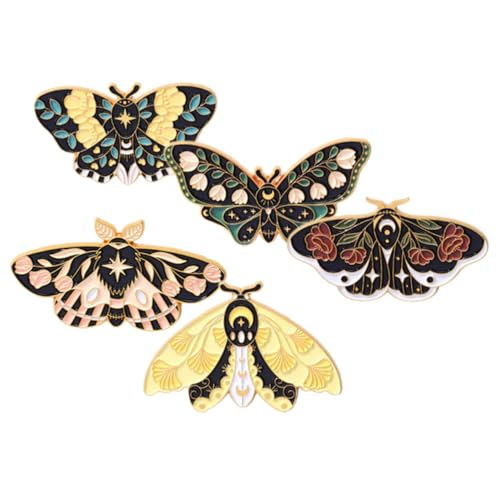 MUCKLILY 5 Stück Schmetterling Broschen Pin Metalllegierung Retro Anstecknadeln für Damen Kleidung Schal Rucksack Schmuck Zubehör Attraktiv und Vielseitig von MUCKLILY