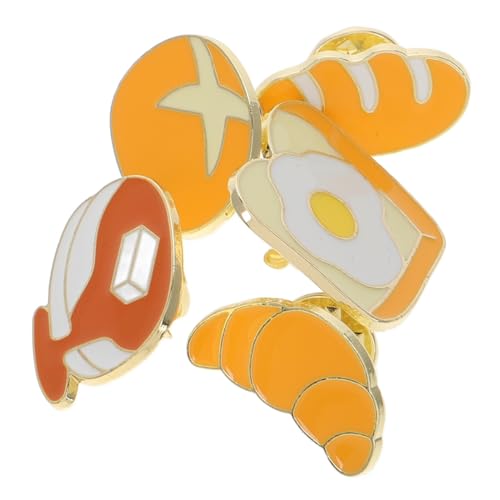 MUCKLILY 5 Stück Kawaii Emaille Brosche Brot Croissant Anstecknadeln Süße Koch Pins Lustige Rucksack Und Jacken Accessoires Für Damen Leichte Und Tragbare Broschen MUCKLILY 5 Stück Kawaii Emaille Brosche Brot Croissant Anstecknadeln Süße Koch Pins Lustige Rucksack Und Jacken Accessoires Für Damen Leichte Und Tragbare Broschen von MUCKLILY