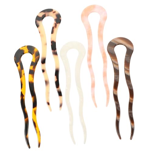 MUCKLILY 5 Stück Teiliges U förmige Haarnadeln aus Robustem Material Rutschfestes Design für festen Griff Vintage haarschmuck Damen Bequem und Hautfreundlich für Alltag und von MUCKLILY