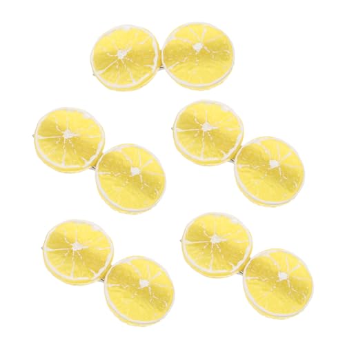 MUCKLILY 5 Stück Zitronen Haarspangen Für Damen Obst Haaraccessoires Aus Acetat Starke Haltekraft Für Sommer Und Party Styling Bequem Und Langlebig von MUCKLILY